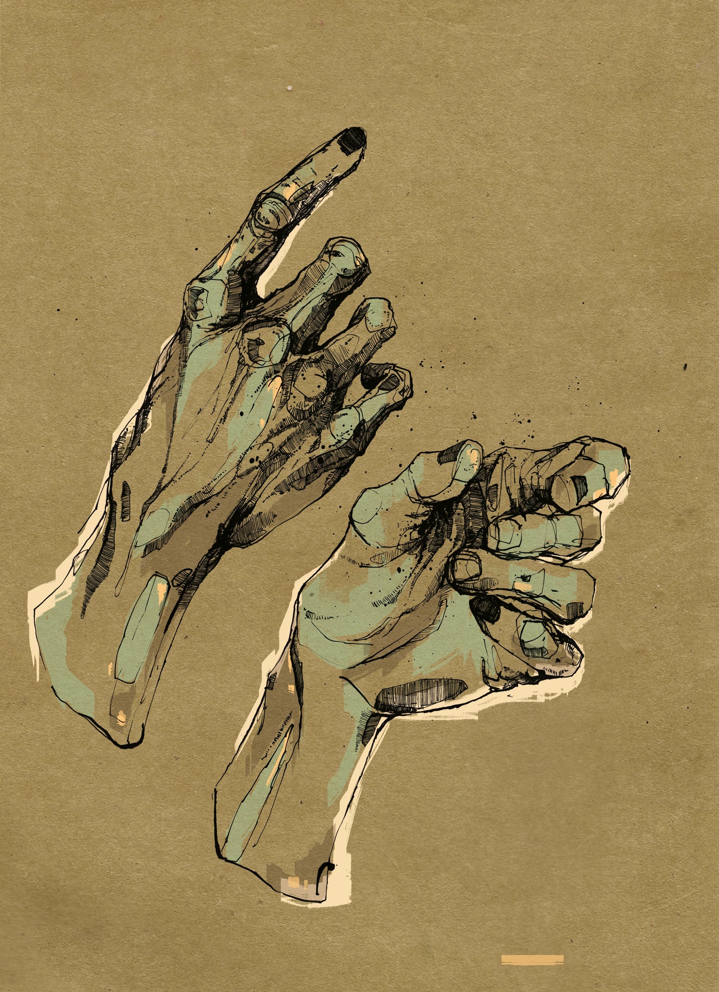 Hands illustration colorful