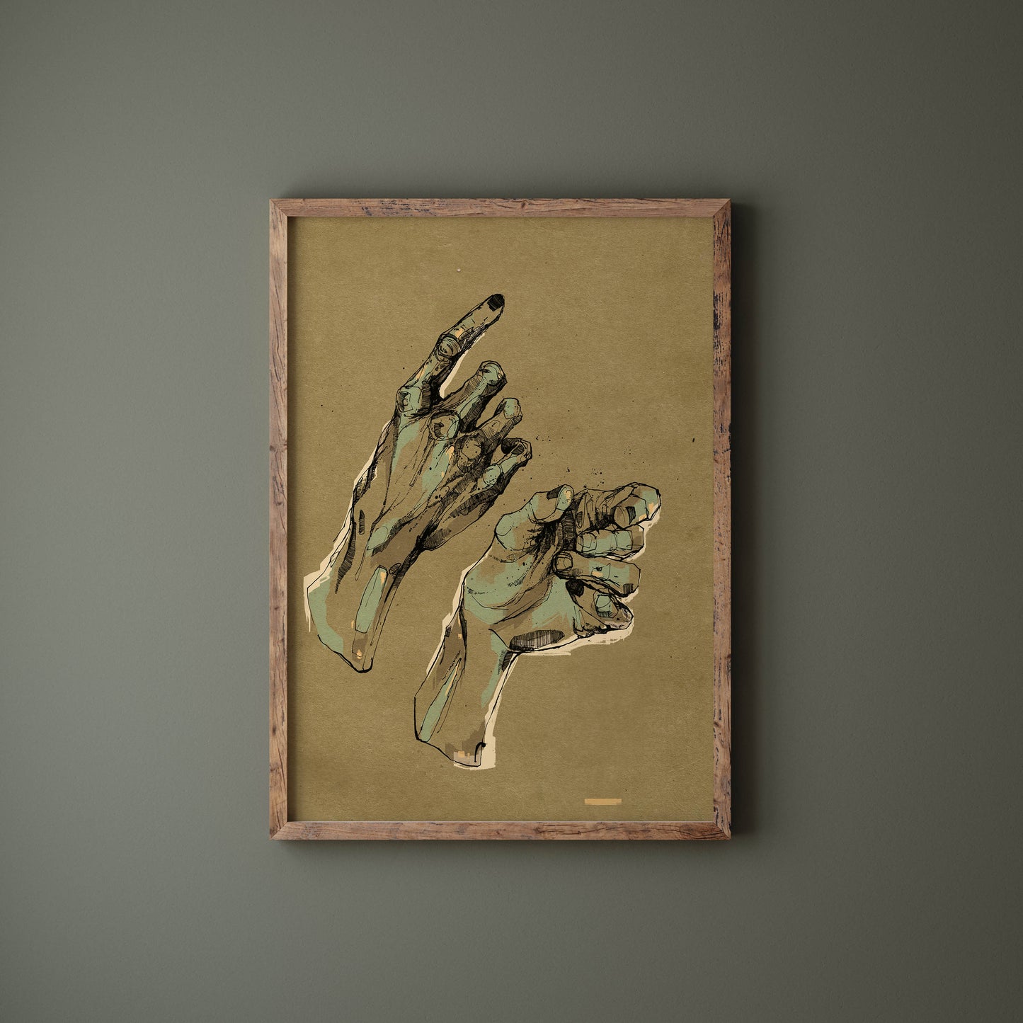 Hands illustration colorful