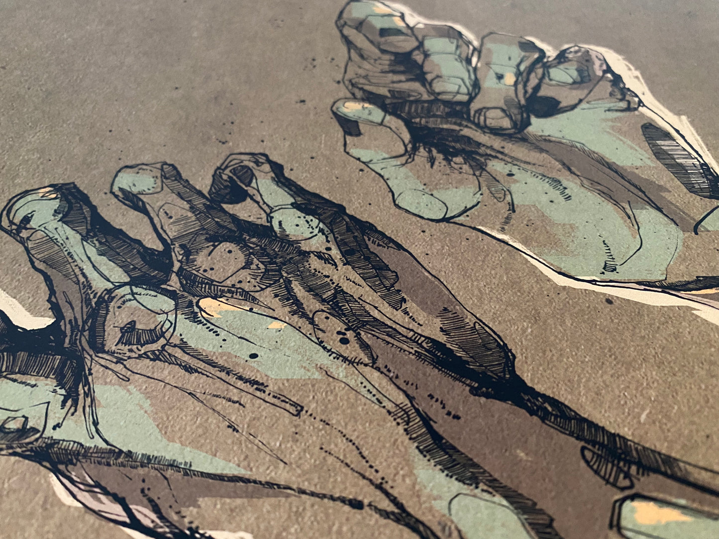 Hands illustration colorful