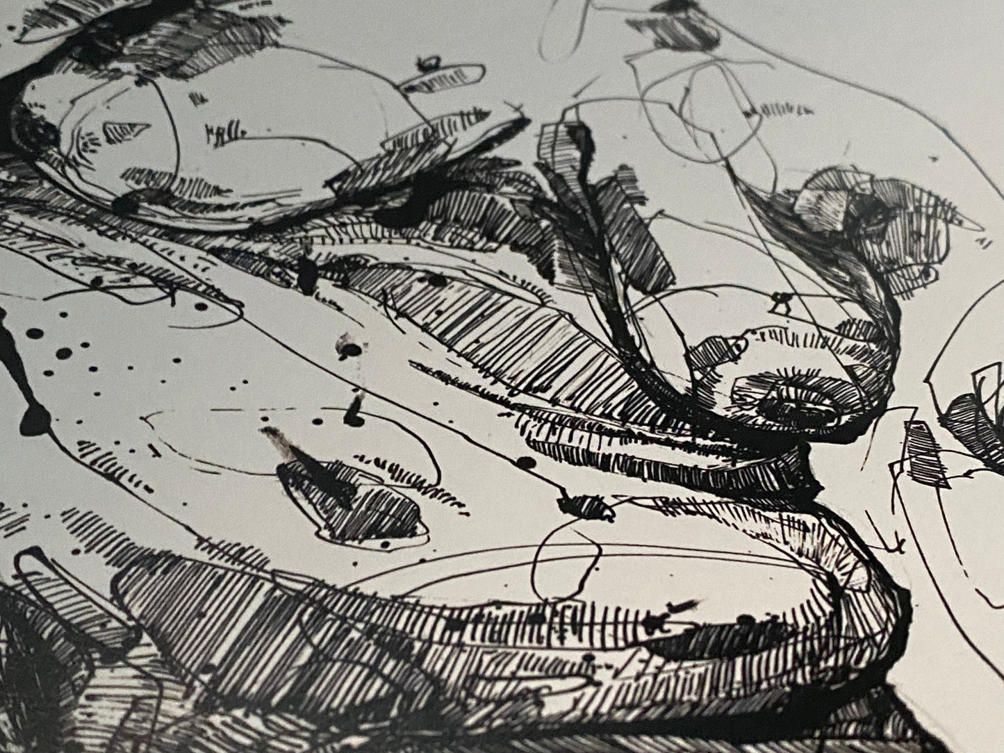 Round woman - ink drawing