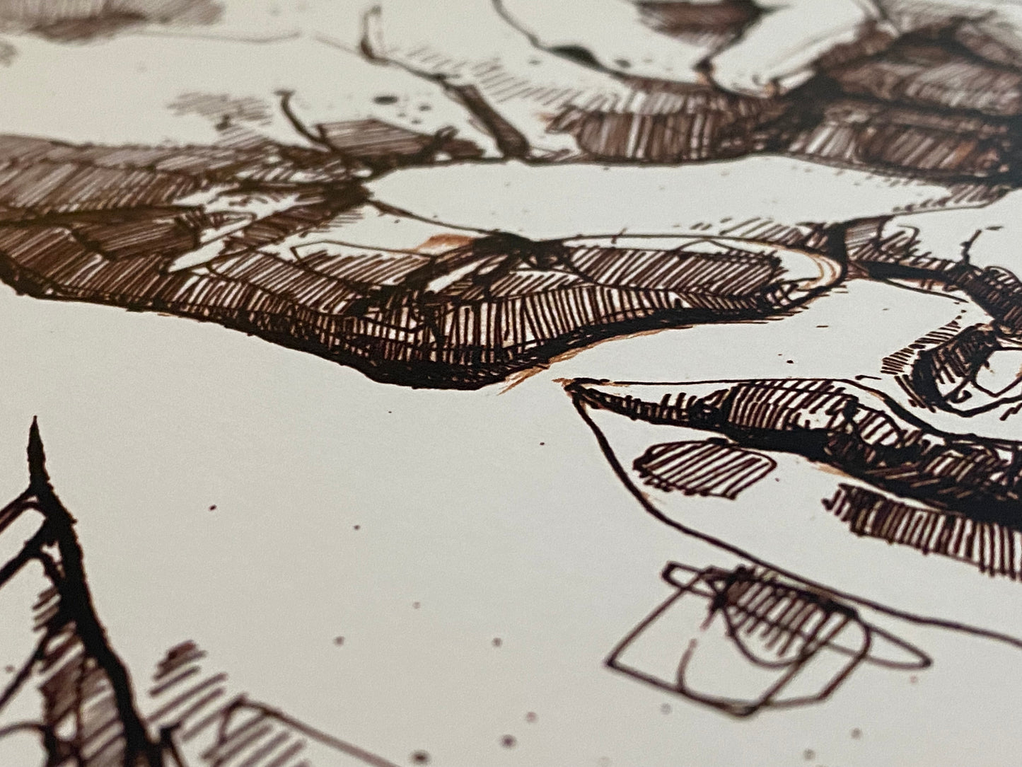 Hiding Illustration - Monochrome