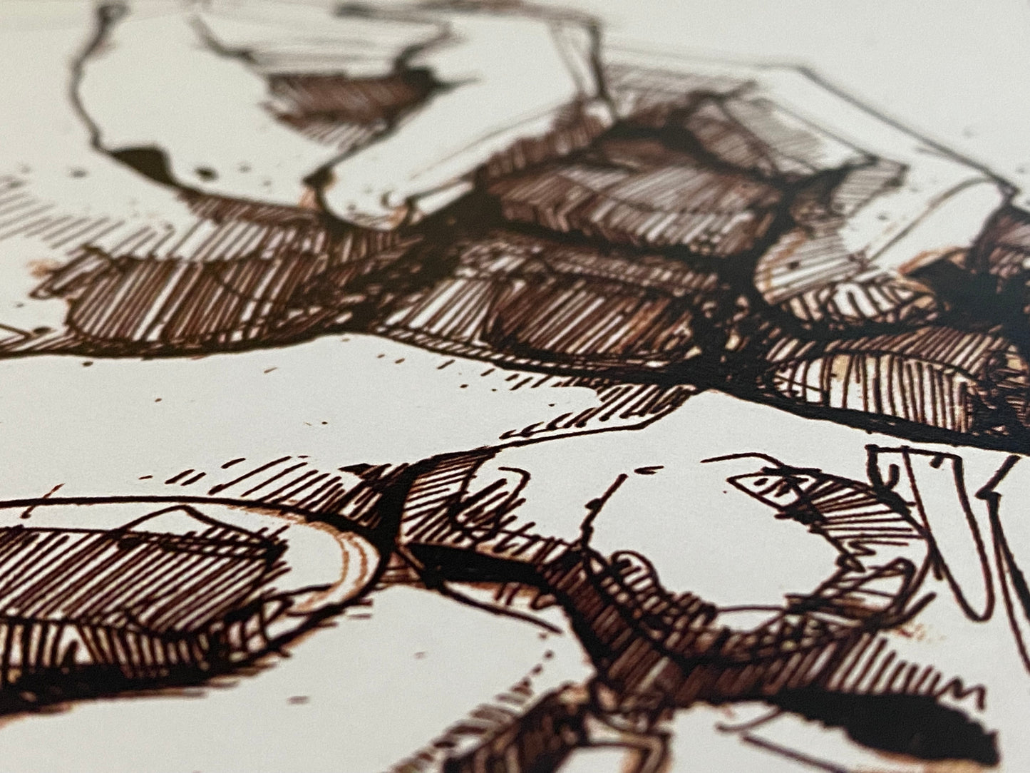 Hiding Illustration - Monochrome